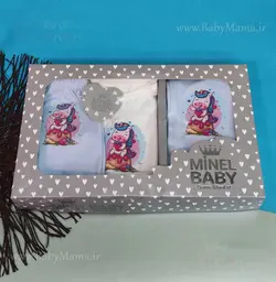 ست 5 تیکه چاپی minel baby آبی