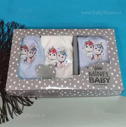 ست 5 تیکه چاپی minel baby آبی