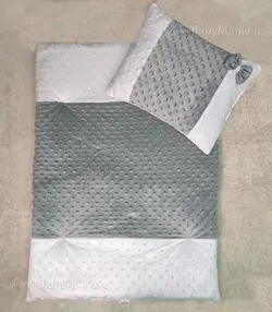 تشک و بالش دورو مخمل توپی