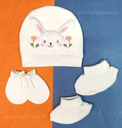 ست کلاه، دستکش و پاپوش گلدوزی کارتونی