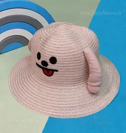 کلاه حصیری عروسکی گوشدار