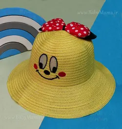 کلاه حصیری عروسکی گوشدار