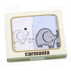 ست ۵ تیکه پنبه CARMANIA گلدوزی فیل