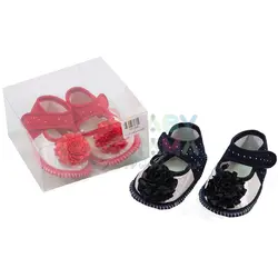 پاپوش چسبی ساتن مدل گلدار