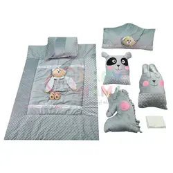 سرویس رو تختی مخمل توپی ROYA مدل فانتزی