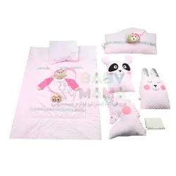 سرویس رو تختی مخمل توپی ROYA مدل فانتزی