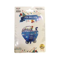 بادکنک فویلی کالسکه آبی