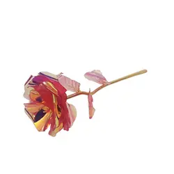 گل رز مصنوعی کریستالی رزگلد