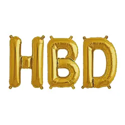 بادکنک فویلی HBD طلایی