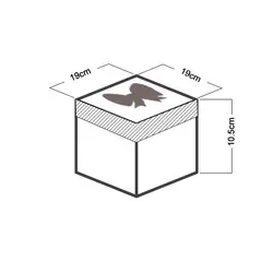جعبه هدیه مربع طرح دار سایز 3