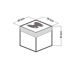 جعبه هدیه مربع طرح دار سایز 6