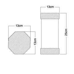 جعبه هدیه 8 ضلعی طلقی قرمز سایز 1
