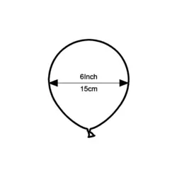 بادکنک لاتکس نقره ای 6 اینچ (کوچک)