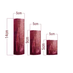 شمع اکلیلی قرمز استوانه ای باریک بسته 3 عددی
