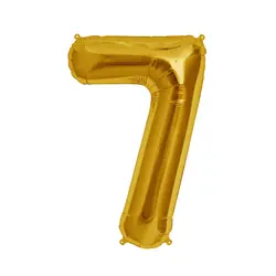 بادکنک فویلی عدد 7 طلایی کارتی