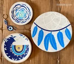 ست بشقاب دیوار کوب طرح چشم بد از روی تو دور❤️