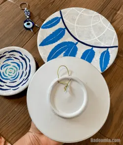 ست بشقاب دیوار کوب طرح چشم بد از روی تو دور❤️