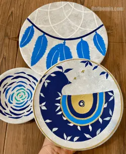 ست بشقاب دیوار کوب طرح چشم بد از روی تو دور❤️