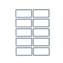 برچسب دور آبی 4x2 سانتی متر بسته 100 عددی