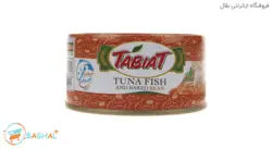کنسرو ماهی تن در روغن 180 گرمی با لوبیا چیتی طبیعت
