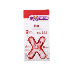 کاندوم ایکس دریم Xdream مدل Hot بسته 12 عددی