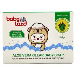 صابون بچه آلوئه وراضد التهاب و حساسیت بی بی لند100 گرم