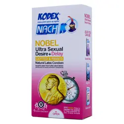 کاندوم تاخیری ضد حساسیت ناچ کدکس KODEX مدل Nobel بسته 12 عددی