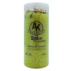 نمک دریا اسپا و پدیکور AK زرد 850 گرم
