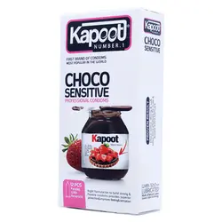 کاندوم تاخیری کاپوت مدل Choco Sensitive بسته 12 عددی