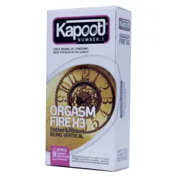 کاندوم تاخیری کاپوت مدل Orgasm Fire X3 بسته 12 عددی