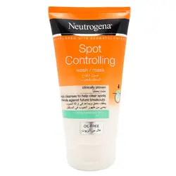ماسک شستشو صورت نوتروژینا مدل Spot Controlling مناسب پوست چرب 150 میل
