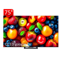 تلویزیون QLED UHD 4K هوشمند google TV تی سی ال مدل C745 سایز 75 اینچ