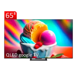 تلویزیون QLED UHD 4K هوشمند google TV تی سی ال مدل C745 سایز 65 اینچ