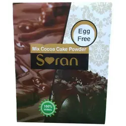 پودر کیک نیمه آماده کاکائویی بدون نیاز به تخم‌مرغ با شکر قهوه‌ای 450 گرمی-توس سویا(سوران)