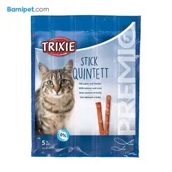خرید تشویقی مدادی گربه با ماهی سالمون تریکسی - بامی پت
