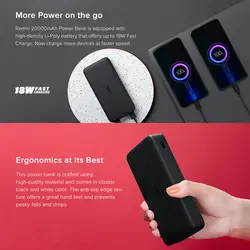 پاور بانک گلوبال شیائومی 20000 میلی آمپر ساعت PB200LZM