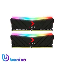 رم دسکتاپ DDR4 دو کاناله 3200 مگاهرتز پی ان وای مدل XLR8 RGB ظرفیت 16 گیگابایت