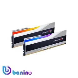 رم دسکتاپ DDR5 دو کاناله 6000 مگاهرتز CL40 جی اسکیل مدل Trident Z5 RGB Silver ظرفیت 32 گیگابایت | بانی نو