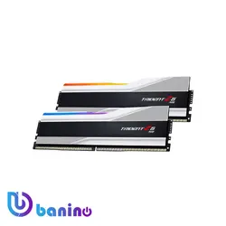 رم دسکتاپ DDR5 دو کاناله 6000 مگاهرتز CL40 جی اسکیل مدل Trident Z5 RGB Silver ظرفیت 32 گیگابایت | بانی نو