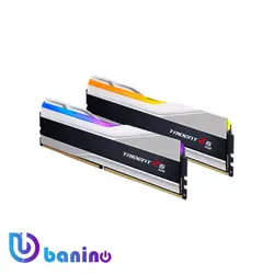 رم دسکتاپ DDR5 دو کاناله 6000 مگاهرتز CL40 جی اسکیل مدل Trident Z5 RGB Silver ظرفیت 32 گیگابایت | بانی نو