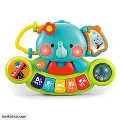 پیانو جغجغه ای موزیکال هولی تویز طرح فیل