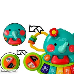 پیانو جغجغه ای موزیکال هولی تویز طرح فیل