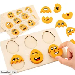 بازی چوبی تخم مرغ پازلی احساسات