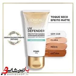 کرم ضد آفتاب لورال بی رنگ ساخت فرانسه SPF60