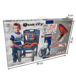 ست اسباب بازی ابزار مدل دریل و میز ابزار  کد 22-008