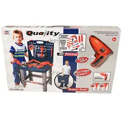 ست اسباب بازی ابزار مدل دریل و میز ابزار  کد 22-008