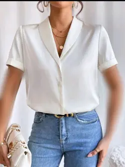 شومیز زنانه مجلسی ساتن مدل بلوران کد _106