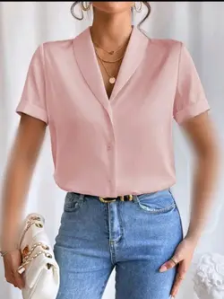 شومیز زنانه مجلسی ساتن مدل بلوران کد _106