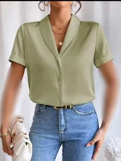 شومیز زنانه مجلسی ساتن مدل بلوران کد _106