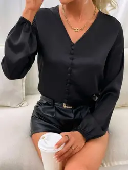 شومیز زنانه مجلسی ساتن مدل نهال _ کد  109